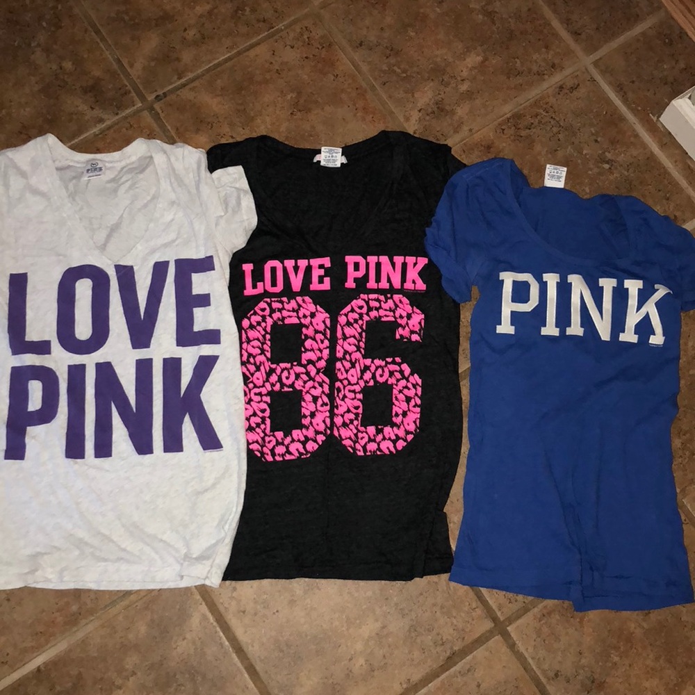 The brand Pink tees